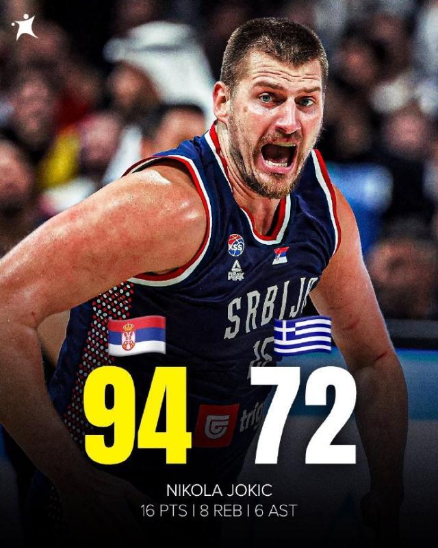 九游体育-超巨对决！塞尔维亚男篮最后一场热身赛碾压希腊